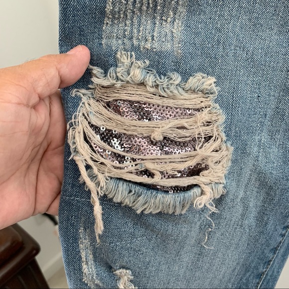 Standards & Practices Distressed Boyfriend Jeans 27 - Picture 2 of 6